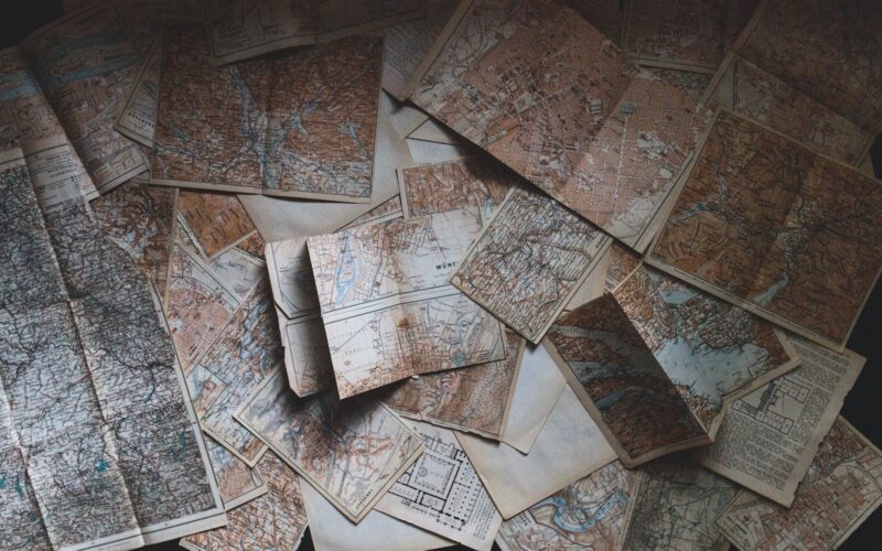 maps lying on the floor
